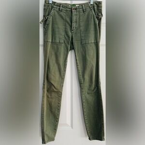 Anthropologie Women's Green olive skinny cargo Jeans, size 27